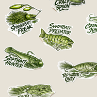 Pack de 11 Stickers Leurres – 6 cm