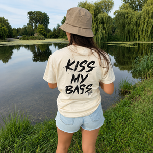 T-shirt de pêche KISS MY BASS ivoire Spyke Fishing, vue de dos